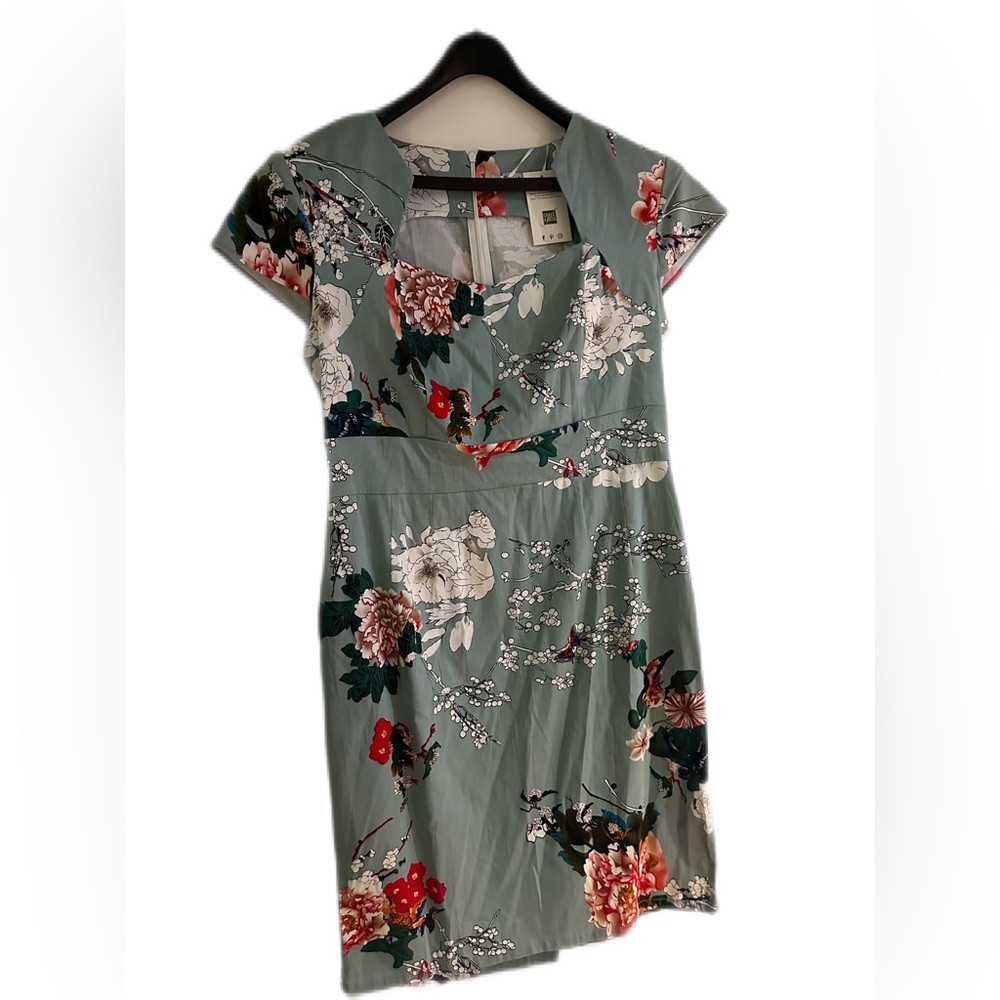Beautiful knee length mint floral dress